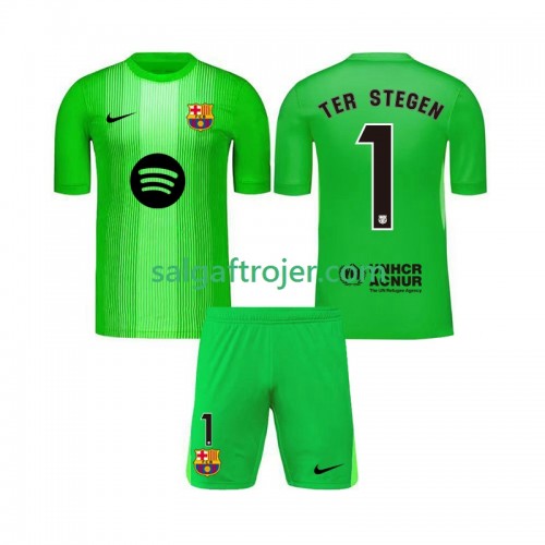 FC Barcelona Ter Stegen 1 Fodboldtrøjer Målmand Børn Hjemmebanesæt 2025/26 Kort ærmer FC Barcelona Ter Stegen 1 Fodboldtrøjer Målmand Børn Hjemmebanesæt 2025/26 Kort ærmer